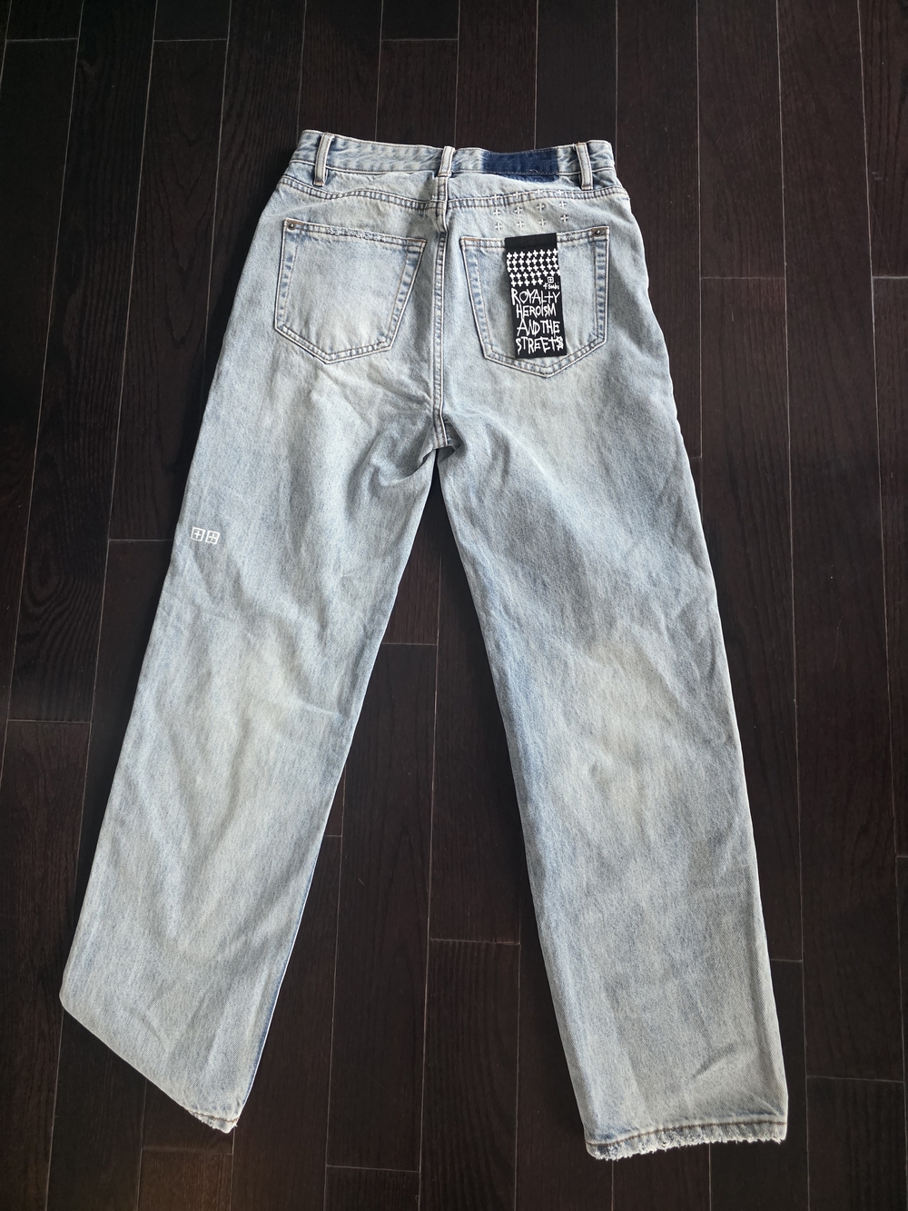 Ksubi Light Blue Distressed Straight-Leg Jeans - Picture 9 of 10